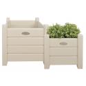 Plantenbak vierkant per 2 wit